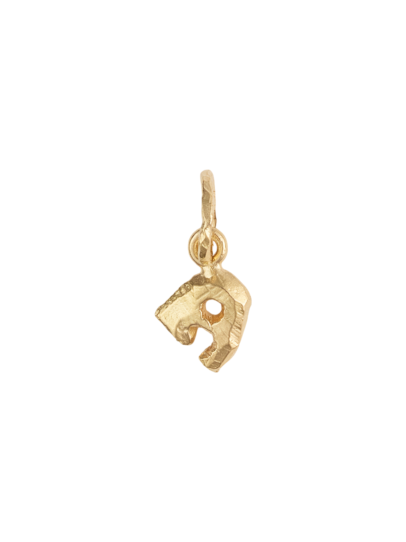 Mini Alfa pendant letter a in 18k yellow gold